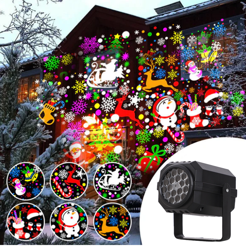 Rotierender LED-Weihnachtsmuster-Projektor