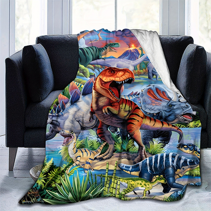 🦕 Black Friday: 50% Rabatt! Bunte Dino-Flanelldecke – Nur für kurze Zeit!