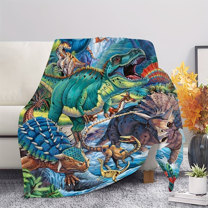 🦕 Black Friday: 50% Rabatt! Bunte Dino-Flanelldecke – Nur für kurze Zeit!