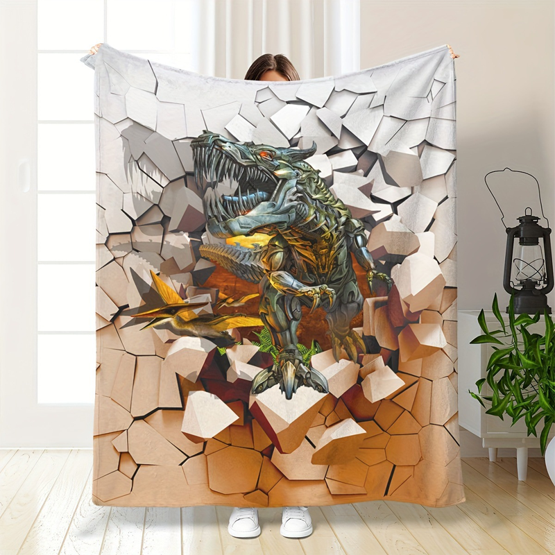 🦕 Black Friday: 50% Rabatt! Bunte Dino-Flanelldecke – Nur für kurze Zeit!