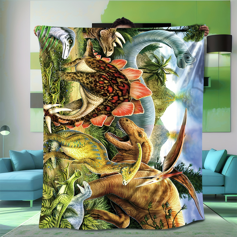 🦕 Black Friday: 50% Rabatt! Bunte Dino-Flanelldecke – Nur für kurze Zeit!