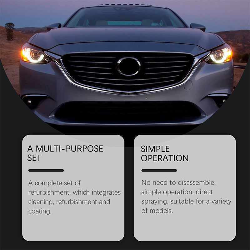 🚘 Auto-Scheinwerfer-Renovierungsflüssigkeit – kristallklarer Beschichtungs-Refurbisher für verbesserte Sicht