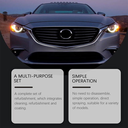 🚘 Auto-Scheinwerfer-Renovierungsflüssigkeit – kristallklarer Beschichtungs-Refurbisher für verbesserte Sicht