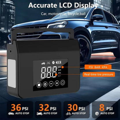 2026 Neu! 🚗 Tragbarer Auto Starthilfe Booster & Luftkompressor ⚡ Schnellstart & Reifenaufpumpen 🔥 Jetzt 49% Rabatt!
