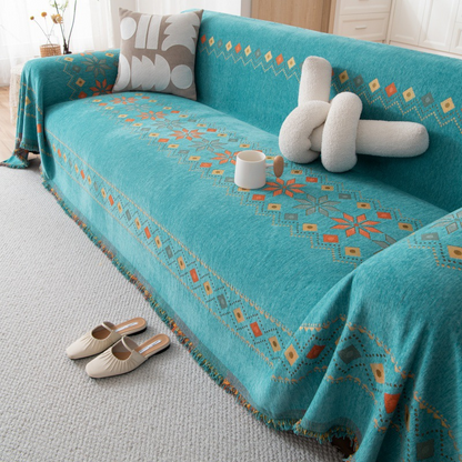 🌟 Heißer Sale: 50 % Rabatt 🛋️ Sofabezug im Bohème-Stil 💝 Wendbares Design mit Fransen