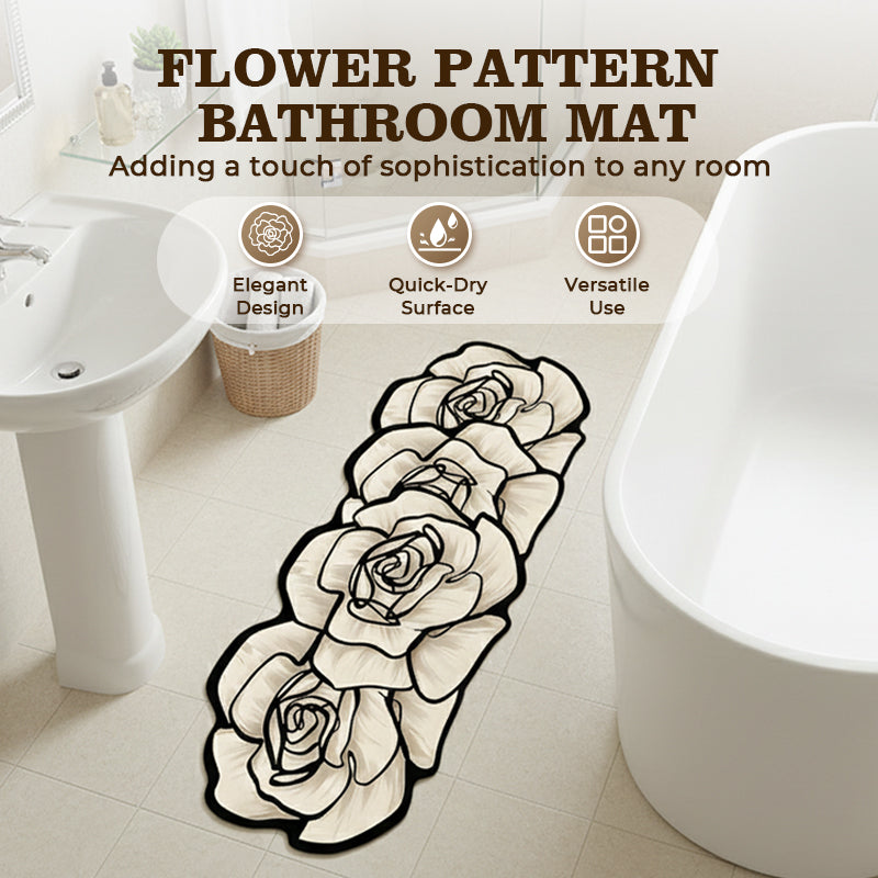 ⏳ Zeitlimitierte Aktion ⏰ Blumenmuster-Schnelltrocknende Badematte 🌹
