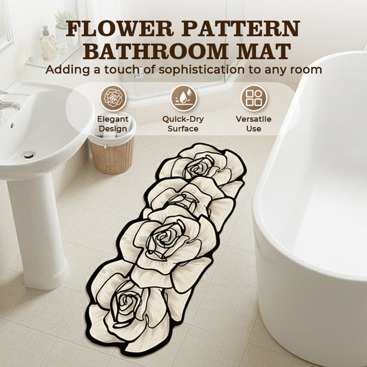 ⏳ Zeitlimitierte Aktion ⏰ Blumenmuster-Schnelltrocknende Badematte 🌹