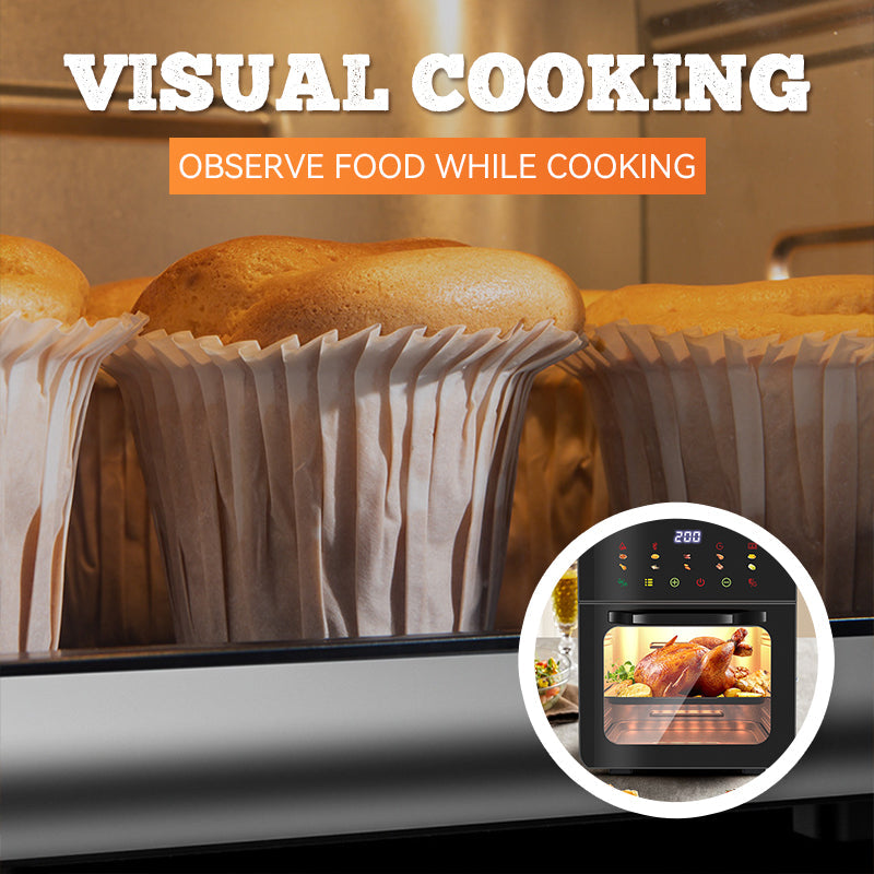 🔥2025 HEISSER VERKAUF🍳🍗Multifunktionale visuelle Heißluftfritteuse mit Touchscreen