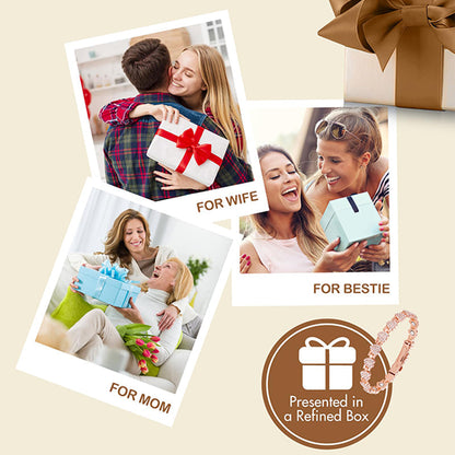 📢📢60 % Rabatt!!! 🎅Funkelnde herzförmige Magnetarmbänder aus Kupfer für Damen