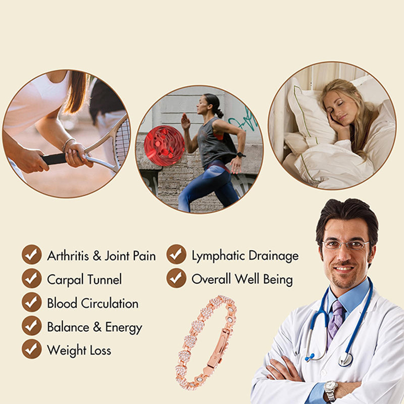 📢📢60 % Rabatt!!! 🎅Funkelnde herzförmige Magnetarmbänder aus Kupfer für Damen