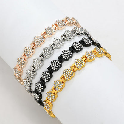 📢📢60 % Rabatt!!! 🎅Funkelnde herzförmige Magnetarmbänder aus Kupfer für Damen