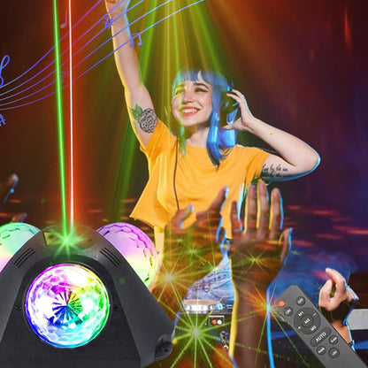 3-Kugel Soundaktivierter Laser-Partylicht