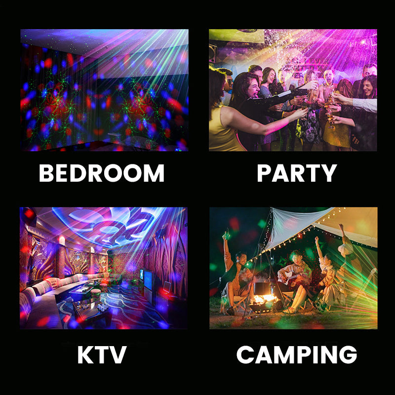 3-Kugel Soundaktivierter Laser-Partylicht