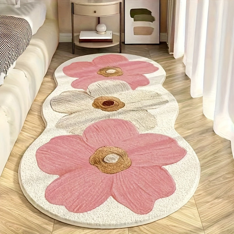 📢📢 50 % RABATT!! 💐 Weicher Teppich mit unregelmäßigem Blumenmuster