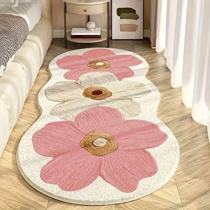 📢📢 50 % RABATT!! 💐 Weicher Teppich mit unregelmäßigem Blumenmuster