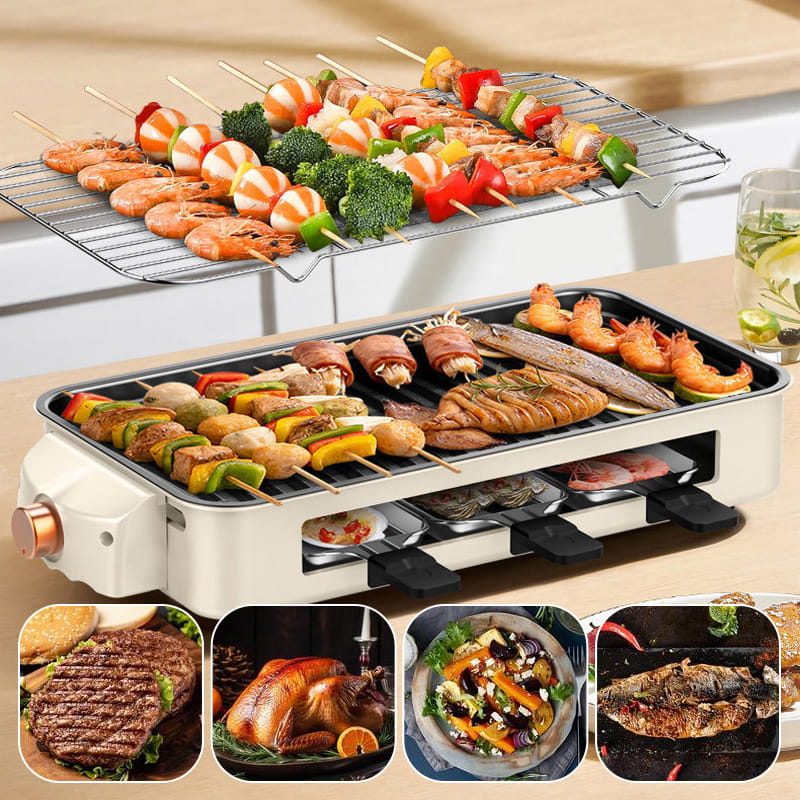 ⏳ Limitierte Aktion: 50 % Rabatt ⏰ Multifunktionaler, rauchfreier Elektrogrill – abnehmbar, große Kapazität 🥩