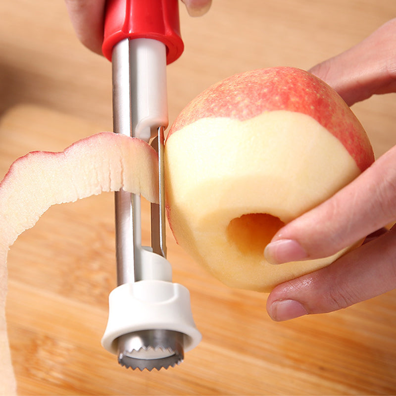 🔥2+1 GRATIS! 🍎 2-in-1 Apfelausstecher & Schäler aus Edelstahl – Schälen, entkernen und stilvoll servieren wie ein Profi! ✨