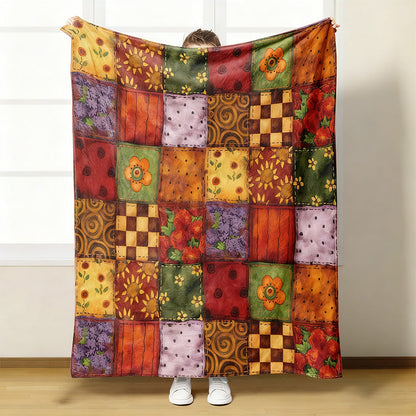 🔥2026 Neuheiten, 50 % Rabatt!🎉Kuschelige und weiche Flanelldecke mit Blumenmuster