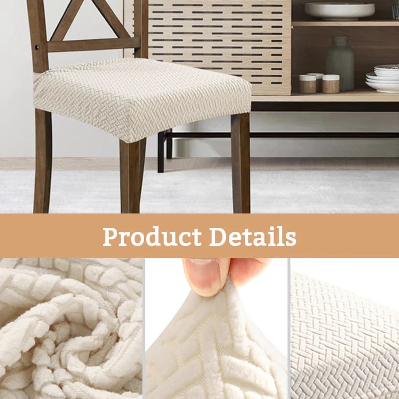 🛋️Wasserabweisender Stuhlbezug mit Rauten-Jacquard – Für Esszimmer-, Hotel- & Haushaltsstühle 🪑✨