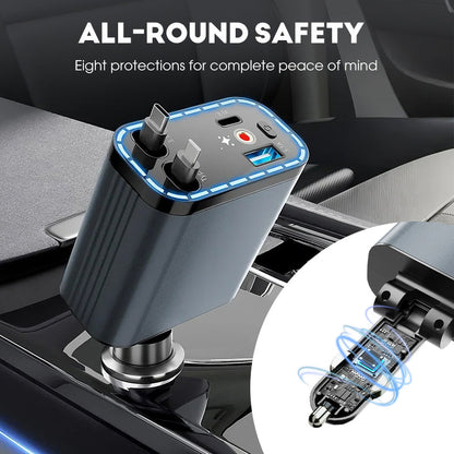⚡KAUF 2 UND BEKOMME 1 GRATIS!✨Auto-Oplader mit Sternenlichtprojektor – 90W Superschnelles Laden &amp; Magische Atmosphäre im Auto! 🔌✨