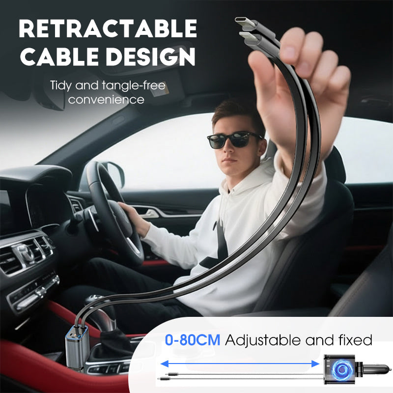 ⚡KAUF 2 UND BEKOMME 1 GRATIS!✨Auto-Oplader mit Sternenlichtprojektor – 90W Superschnelles Laden &amp; Magische Atmosphäre im Auto! 🔌✨