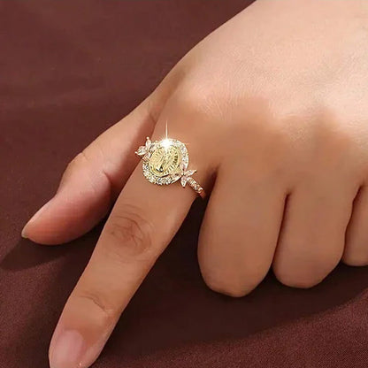 💎 Eleganter Jungfrau-Maria-Ring – Symbol der Anmut & des Glaubens!