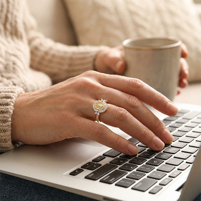 💎 Eleganter Jungfrau-Maria-Ring – Symbol der Anmut & des Glaubens!