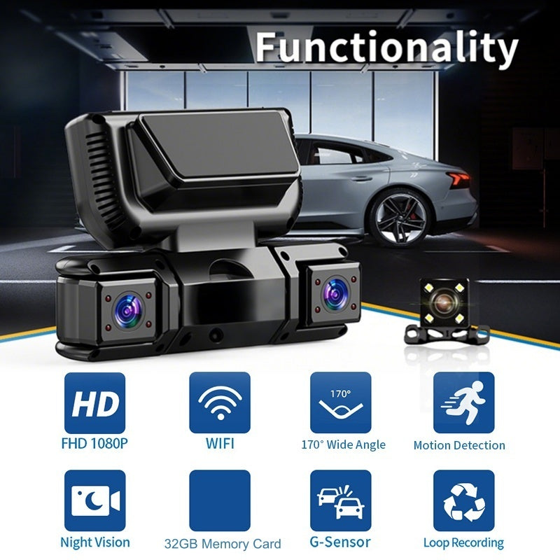 🎉 Neujahrsgeschenk – 50% RABATT!🚗 4-Kanal-Dashcam (WLAN + Nachtsicht) – Rundum-Überwachung mit HD-Aufnahmen & nahtloser App-Verbindung!