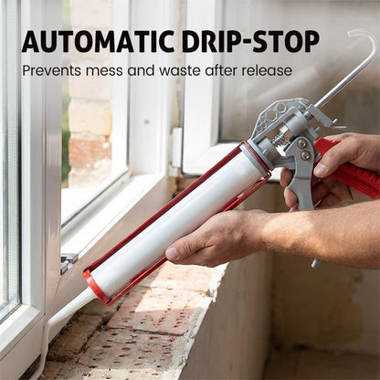 ⌛2026 Heißer Verkauf 50% Rabatt🔥Vorteilspaket: Dichtungsmasse-Kartuschenpistole mit drehbarem Zylinder + Dichtungsmasse-Schaber