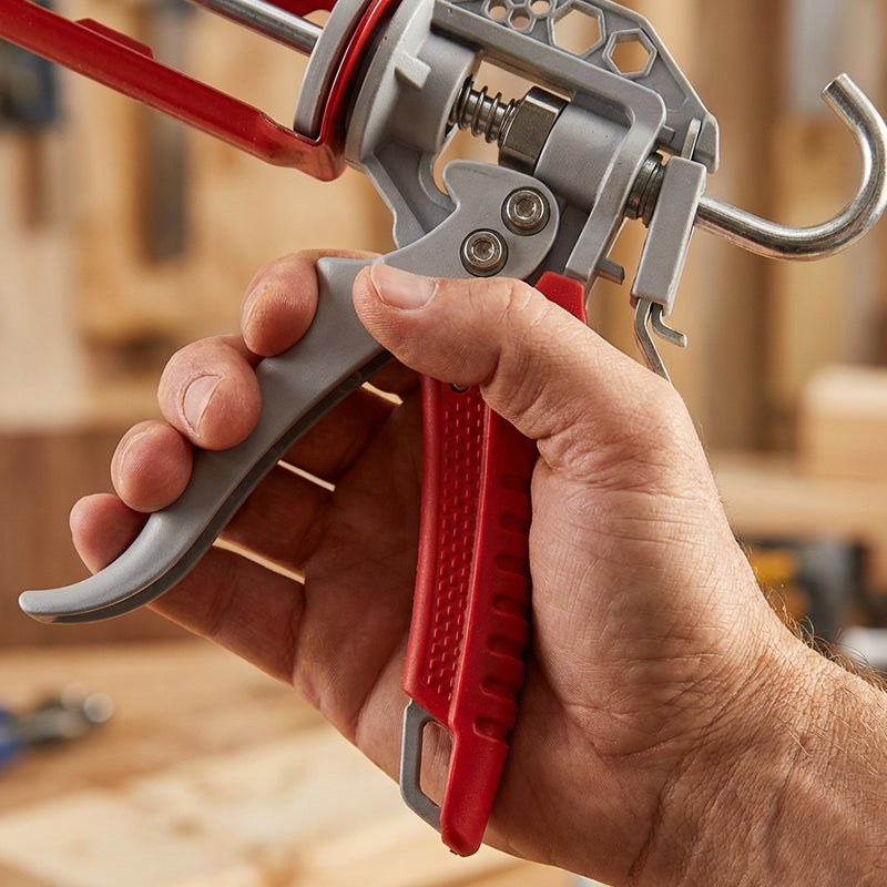 ⌛2026 Heißer Verkauf 50% Rabatt🔥Vorteilspaket: Dichtungsmasse-Kartuschenpistole mit drehbarem Zylinder + Dichtungsmasse-Schaber