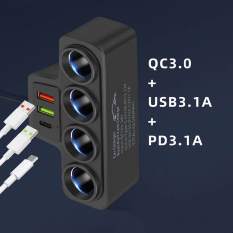 🔥Heißes Angebot – 7-in-1 Zigarettenanzünderadapter