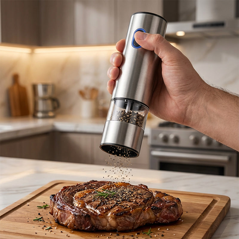 🔥Solange der Vorrat reicht 40 % Rabatt!🎉Electric Pepper & Salt Grinder Set