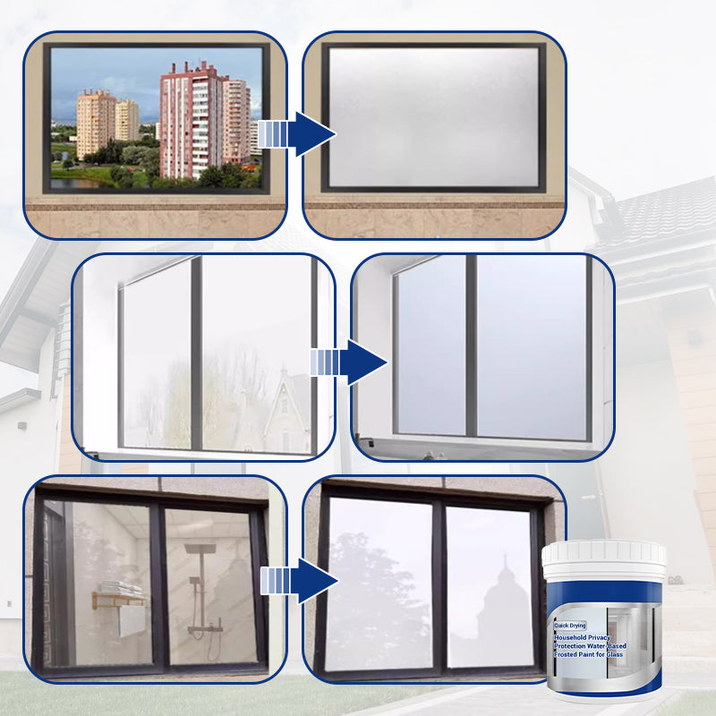 ✨🖌️ Mattglas-Farbe 2026: schnelltrocknend & wasserfest 🌫️✨ Für elegante Frost-Effekte auf Fenstern & Glas – streifenfrei, UV-beständig und langlebig
