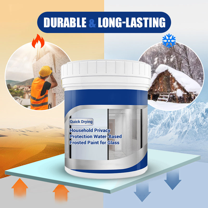 ✨🖌️ Mattglas-Farbe 2026: schnelltrocknend & wasserfest 🌫️✨ Für elegante Frost-Effekte auf Fenstern & Glas – streifenfrei, UV-beständig und langlebig