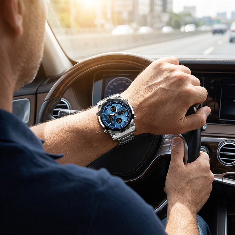 📢📢50 % RABATT!! ⏰ Wasserdichte Herren-Armbanduhr im Militärstil mit analoger und digitaler Anzeige – 48 mm, Multifunktion und Edelstahlarmband! 🕰️💪