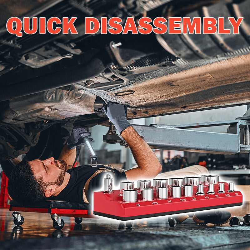 🔧 50% RABATT! 🧲 Magnet-Steckschlüsselhalter-Set – Farblich Sortiert, Spart Platz & Hält Werkzeuge Sicher 📦