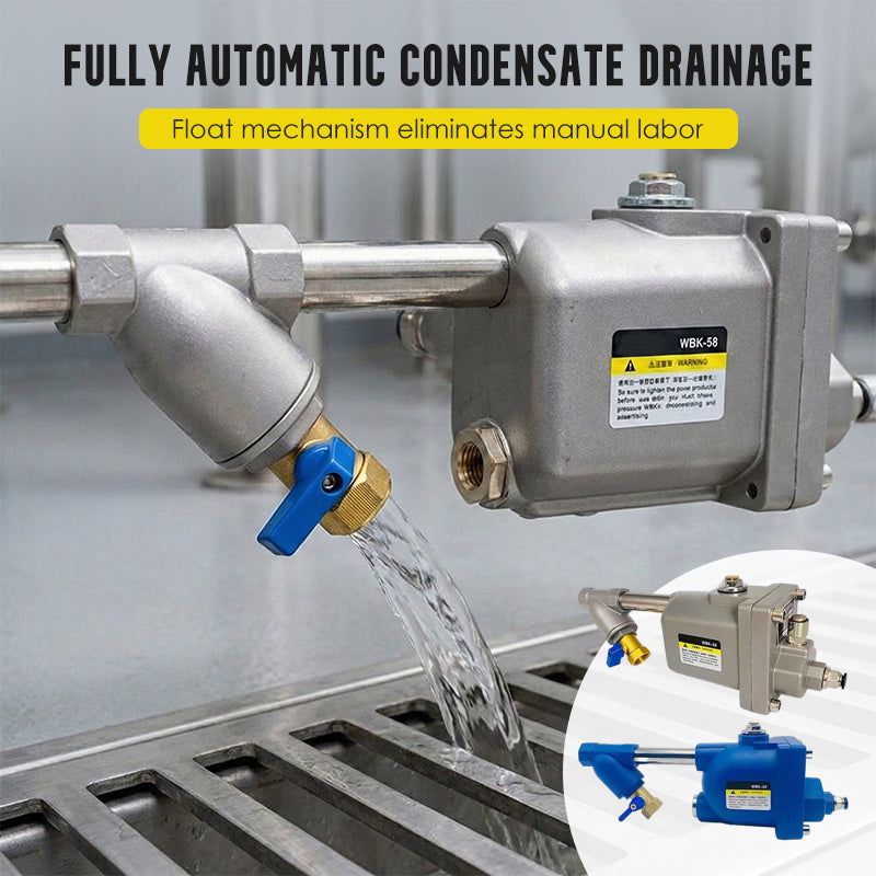 Automatischer Kondensatablass für Druckluftbehälter – Passend für WBK-58 / WBK-20, Mit Doppelfilter, Verstopfungssicher 🔧⚙️