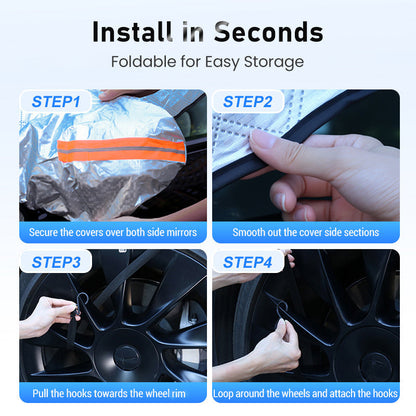 Allwetter-Windschutzscheibenabdeckung mit verstärkter Schneeschutzfunktion