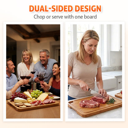 3-teiliges Bambus-Schneidebrett Set