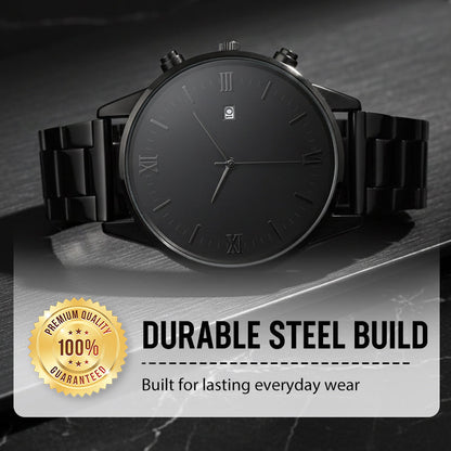 Dreiteiliges Geschenkset für Herren: Uhr + Halskette + Armband