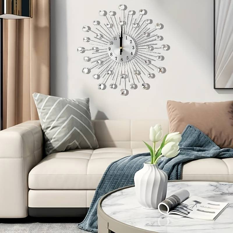 ✨🕰️ 50 % Rabatt ⚡ Kreative Strass-Wanduhr – leiser, minimalistischer Luxus für Wohnzimmer, Esszimmer und Eingangsbereich! 💎🏡