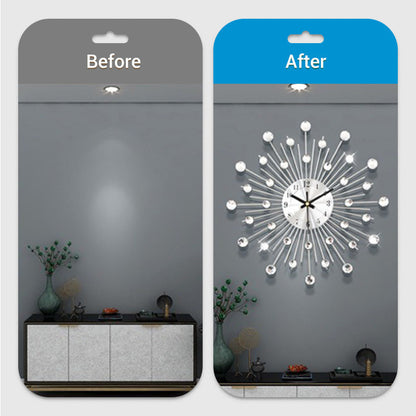 ✨🕰️ 50 % Rabatt ⚡ Kreative Strass-Wanduhr – leiser, minimalistischer Luxus für Wohnzimmer, Esszimmer und Eingangsbereich! 💎🏡