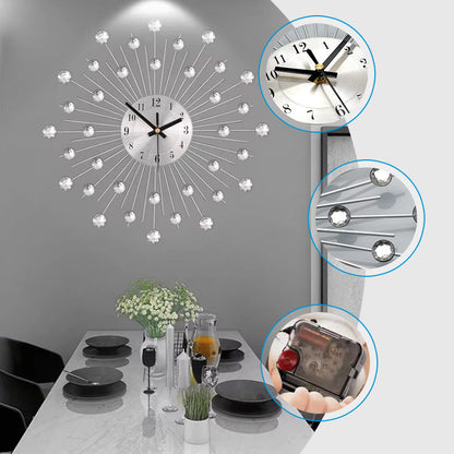 ✨🕰️ 50 % Rabatt ⚡ Kreative Strass-Wanduhr – leiser, minimalistischer Luxus für Wohnzimmer, Esszimmer und Eingangsbereich! 💎🏡
