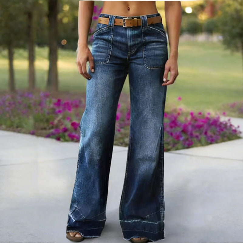 👖 50% RABATT! 🔥 Damen Retro Flare Jeans – Vintage Wash, High Waist & perfekter Stretch – figurformend & mega im Trend ✨