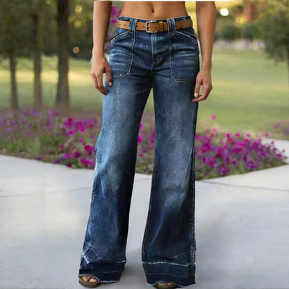 👖 50% RABATT! 🔥 Damen Retro Flare Jeans – Vintage Wash, High Waist & perfekter Stretch – figurformend & mega im Trend ✨