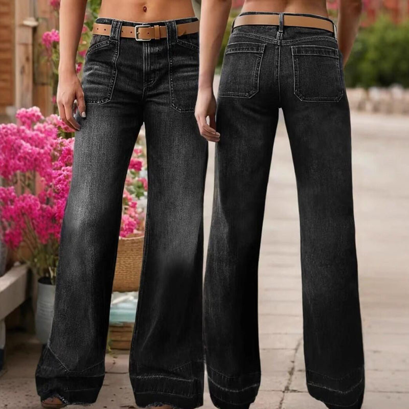 👖 50% RABATT! 🔥 Damen Retro Flare Jeans – Vintage Wash, High Waist & perfekter Stretch – figurformend & mega im Trend ✨