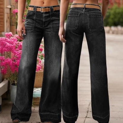 👖 50% RABATT! 🔥 Damen Retro Flare Jeans – Vintage Wash, High Waist & perfekter Stretch – figurformend & mega im Trend ✨