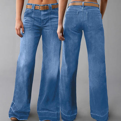 👖 50% RABATT! 🔥 Damen Retro Flare Jeans – Vintage Wash, High Waist & perfekter Stretch – figurformend & mega im Trend ✨