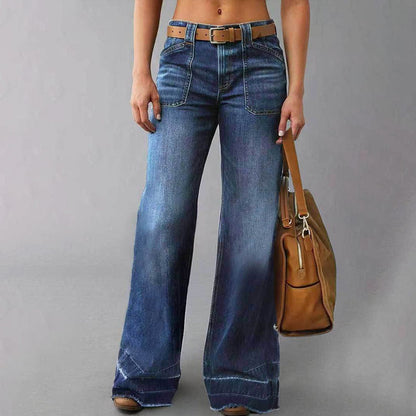 👖 50% RABATT! 🔥 Damen Retro Flare Jeans – Vintage Wash, High Waist & perfekter Stretch – figurformend & mega im Trend ✨