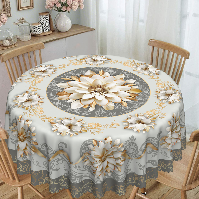 Elegante wasserdichte geprägte Blumentischdecke